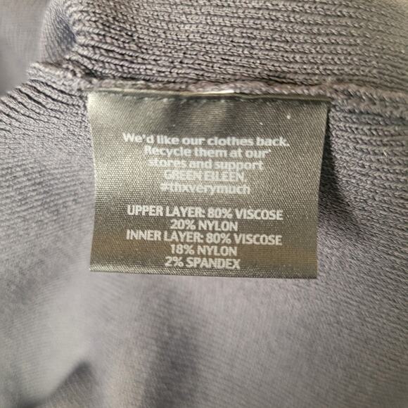 Eileen Fisher Lace Skirt Medium Black Knit Pull On Stretch Elastic Waist Pencil - Picture 6 of 7